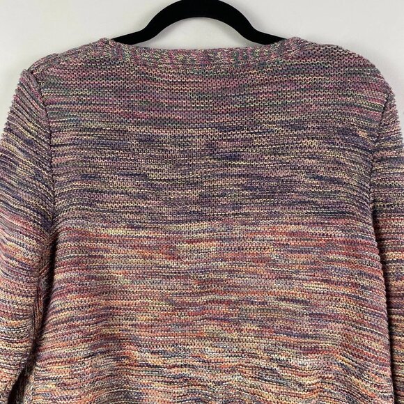 Chicos Tropical Sunset Ombré Pullover Sweater Size 2 US Large 3/4 Sleeves - Picture 5 of 9